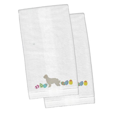 CAROLINES TREASURES Great Pyrenees Easter White Embroidered Plush Hand Towel CK1650KTEMB